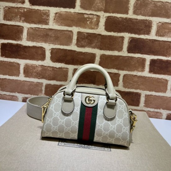 Replica Perfetta Gucci Ophidia GG mini con manico superiore 724606 Beige