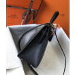 Borsa Hermes Kelly 25cm Sellier Epsom in pelle nera Borsa Hermes Kelly 25cm Sellier Epsom in pelle nera