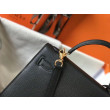 Borsa Hermes Kelly 25cm Sellier Epsom in pelle nera Borsa Hermes Kelly 25cm Sellier Epsom in pelle nera