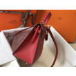 Borsa Hermes Kelly 25cm Sellier Epsom in pelle rossa Borsa Hermes Kelly 25cm Sellier Epsom in pelle rossa
