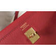 Borsa Hermes Kelly 25cm Sellier Epsom in pelle rossa Borsa Hermes Kelly 25cm Sellier Epsom in pelle rossa