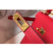 Borsa Hermes Kelly 25cm Sellier Epsom in pelle rossa Borsa Hermes Kelly 25cm Sellier Epsom in pelle rossa