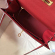 Borsa Hermes Kelly 25cm Sellier Epsom in pelle rossa Borsa Hermes Kelly 25cm Sellier Epsom in pelle rossa