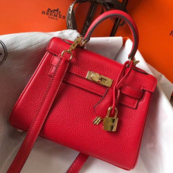 Borse Firmate Replica Hermes Mini Kelly 20 cm rossa