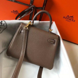 Borsa Hermes Mini Kelly 20cm Tortora