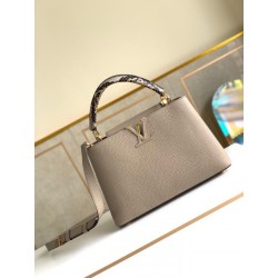 Borsa LV Capucines MM con manico in pitone N92802