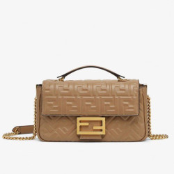 Borse Firmate Replica Midi Fendi Baguette Chain Taupe