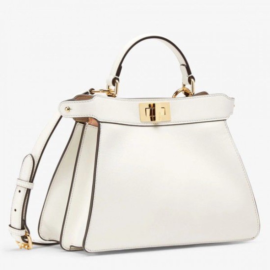 Borsa piccola Fendi Peekaboo ISeeU bianca
