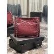 Borsa Replica 1:1 shopping YSL Saint Laurent NIKI media in pelle vintage stropicciata Claret
