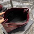 Borsa Replica 1:1 shopping YSL Saint Laurent NIKI media in pelle vintage stropicciata Claret