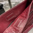 Borsa Replica 1:1 shopping YSL Saint Laurent NIKI media in pelle vintage stropicciata Claret