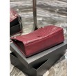Borsa Replica 1:1 shopping YSL Saint Laurent NIKI media in pelle vintage stropicciata Claret