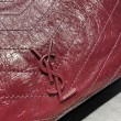 Borsa Replica 1:1 shopping YSL Saint Laurent NIKI media in pelle vintage stropicciata Claret