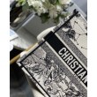 Borse Firmate Replica tote media Dior Book Toile de Jouy Zodiac ricamo bianco