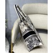 Borse Firmate Replica tote media Dior Book Toile de Jouy Zodiac ricamo bianco