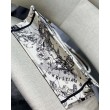 Borse Firmate Replica tote media Dior Book Toile de Jouy Zodiac ricamo bianco