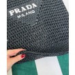 Borse Firmate Replica tote Prada in rafia nera
