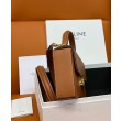 Celine Box Triomphe In Pelle Di Vitello Naturale Caffè