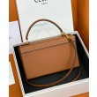 Celine Box Triomphe In Pelle Di Vitello Naturale Caffè