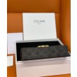 Celine Box Triomphe In Tela Triomphe E Pelle Di Vitello Caffè