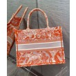 Christian Dior Medium Dior Book Tote arancione