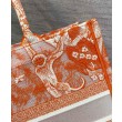 Christian Dior Medium Dior Book Tote arancione