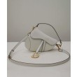 Christian Dior Mini borsa a sella con cinturino bianco