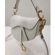 Christian Dior Mini borsa a sella con cinturino bianco
