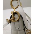 Christian Dior Mini borsa a sella con cinturino bianco