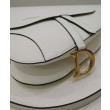 Christian Dior Mini borsa a sella con cinturino bianco
