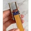 Cintura Hermes Lucky 15 Reversibile Blu/Gialla