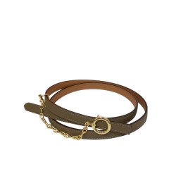Pari all'originale replica Cintura in pelle Hermes Epsom Glod Hardware grigio