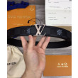 Cintura reversibile LV con iniziali LV da 40 mm nera