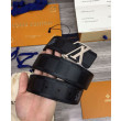 Cintura reversibile LV con iniziali LV da 40 mm nera