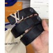 Cintura reversibile LV con iniziali LV da 40 mm nera