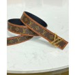 Cintura reversibile LV LV Chain 30mm marrone