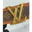 Cintura reversibile LV LV Chain 30mm marrone