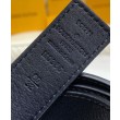 Cintura reversibile LV LV Chain 30mm marrone