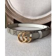 Cintura sottile Gucci GG Marmont bianca