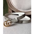 Cintura sottile Gucci GG Marmont bianca