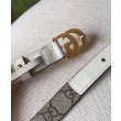 Cintura sottile Gucci GG Marmont bianca