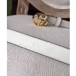 Cintura sottile Gucci GG Marmont bianca