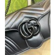 Dettagli perfetti Borsa a tracolla Gucci GG Marmont 734814 nera