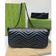 Dettagli perfetti Borsa a tracolla Gucci GG Marmont 734814 nera