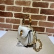 Dettagli perfetti Borse Replica Gucci Bamboo 1947 mini con manico superiore 686864 Beige