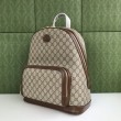 Dettagli perfetti Zaino Gucci con Incastro G 704017 Marrone