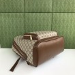 Dettagli perfetti Zaino Gucci con Incastro G 704017 Marrone