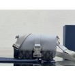 Dior Hit the Road CD Diamond Canvas Messenger Borsa da uomo grigia