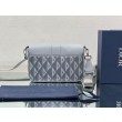 Dior Hit the Road CD Diamond Canvas Messenger Borsa da uomo grigia