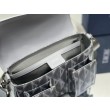 Dior Hit the Road CD Diamond Canvas Messenger Borsa da uomo grigia